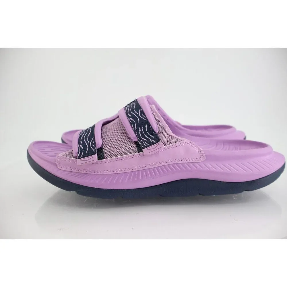 Hoka One One Violet Bloom Ora Luxe Recovery Slide Sandals Mens Size 14